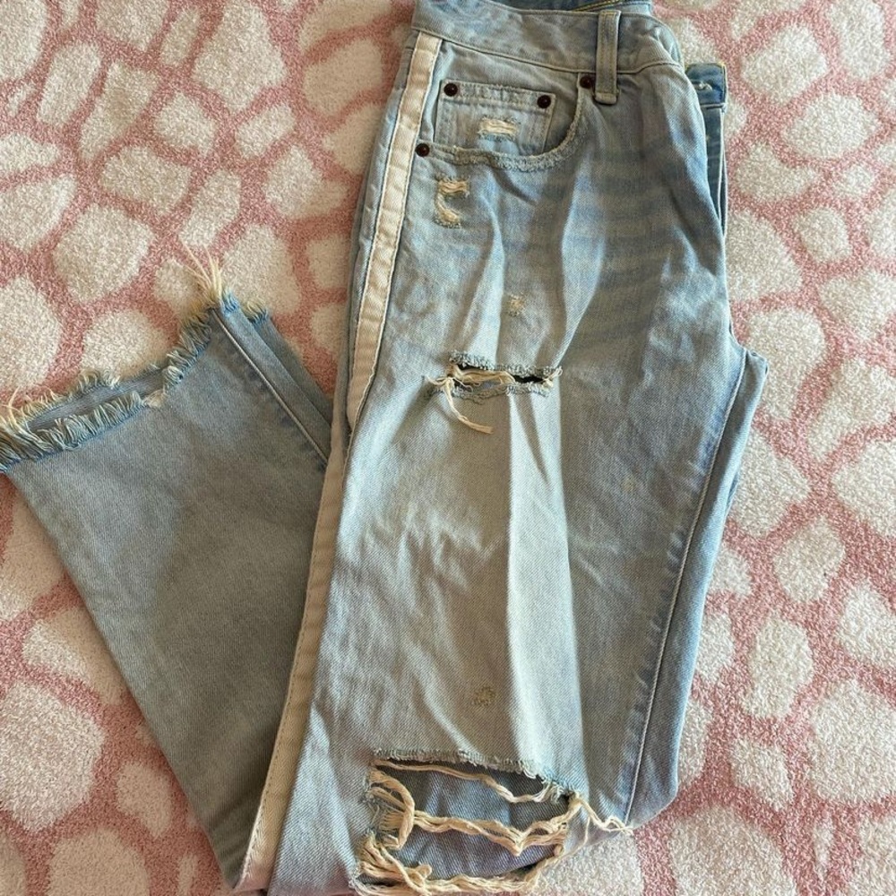 Abercrombie side stripe jeans